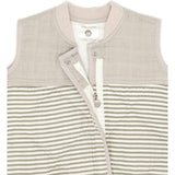 Cotton Muslin Quilted Sleep Bag - Grey Stripe
