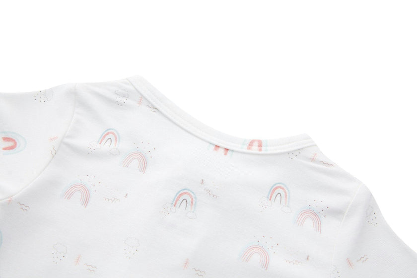 Bamboo Magnetic Footie Pajama - Arc en ciel