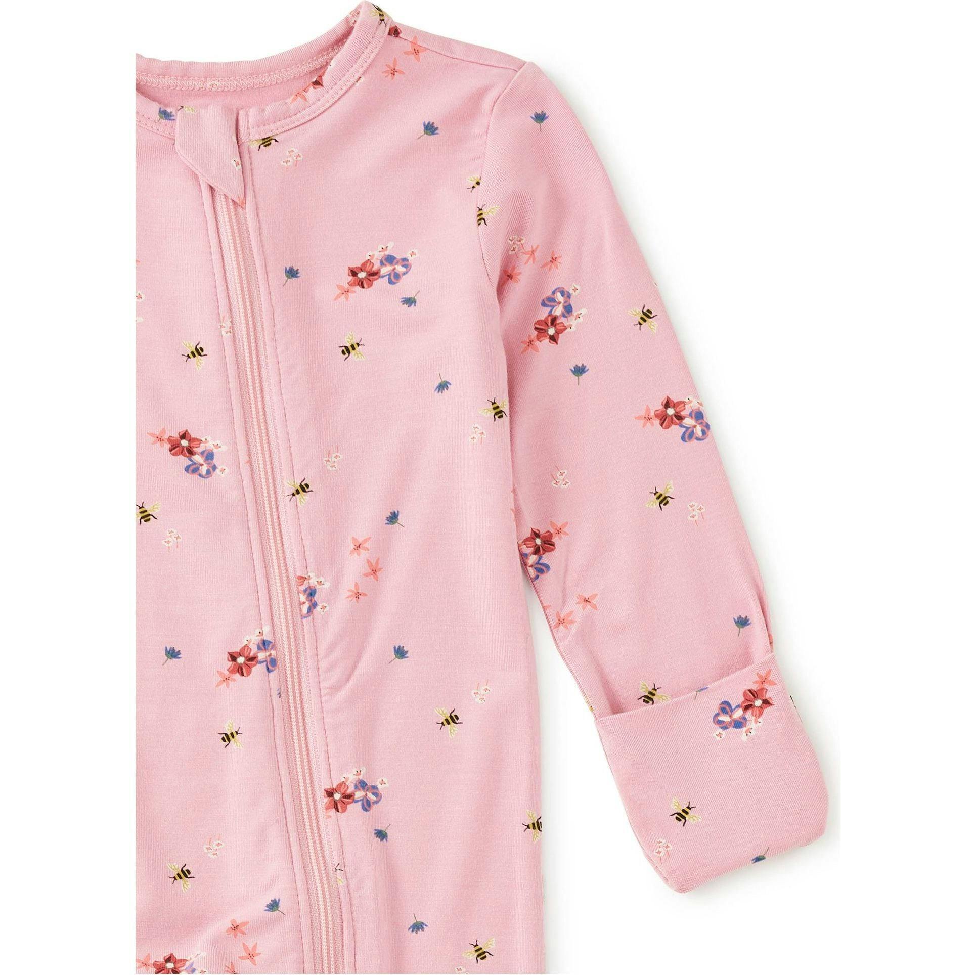 Footed Baby Romper, Pink