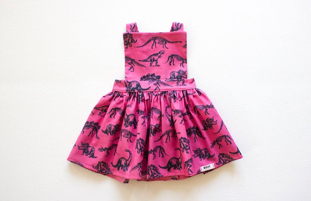 Baby Pinafore Dress in Dino