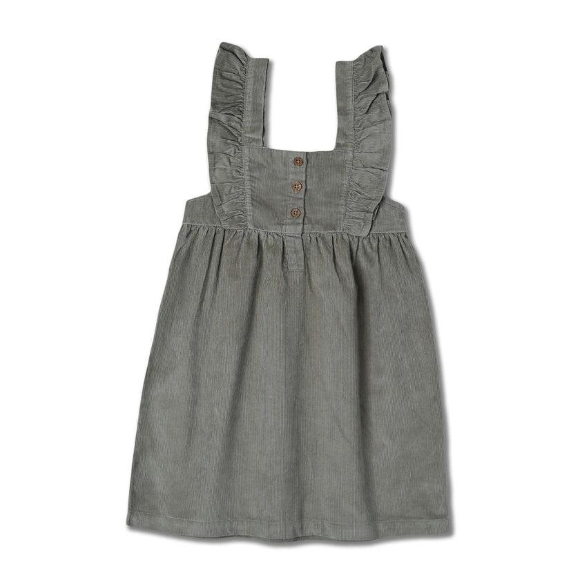 Organic Ruffle Corduroy Dress