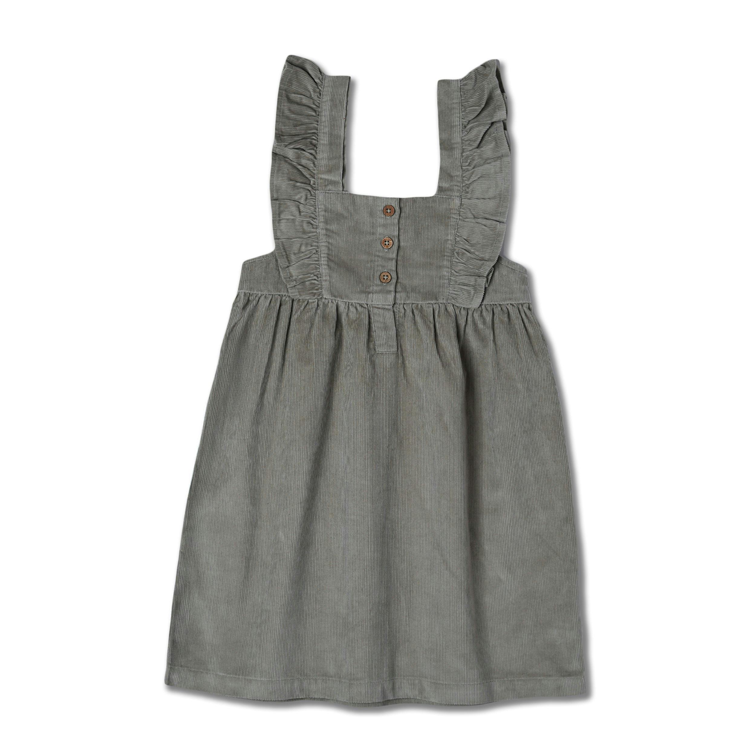 Organic Ruffle Corduroy Dress