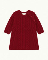 Bowen Cable Knit Dress - Ruby Red