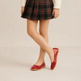 Bare Ballet Flat | Red Leather