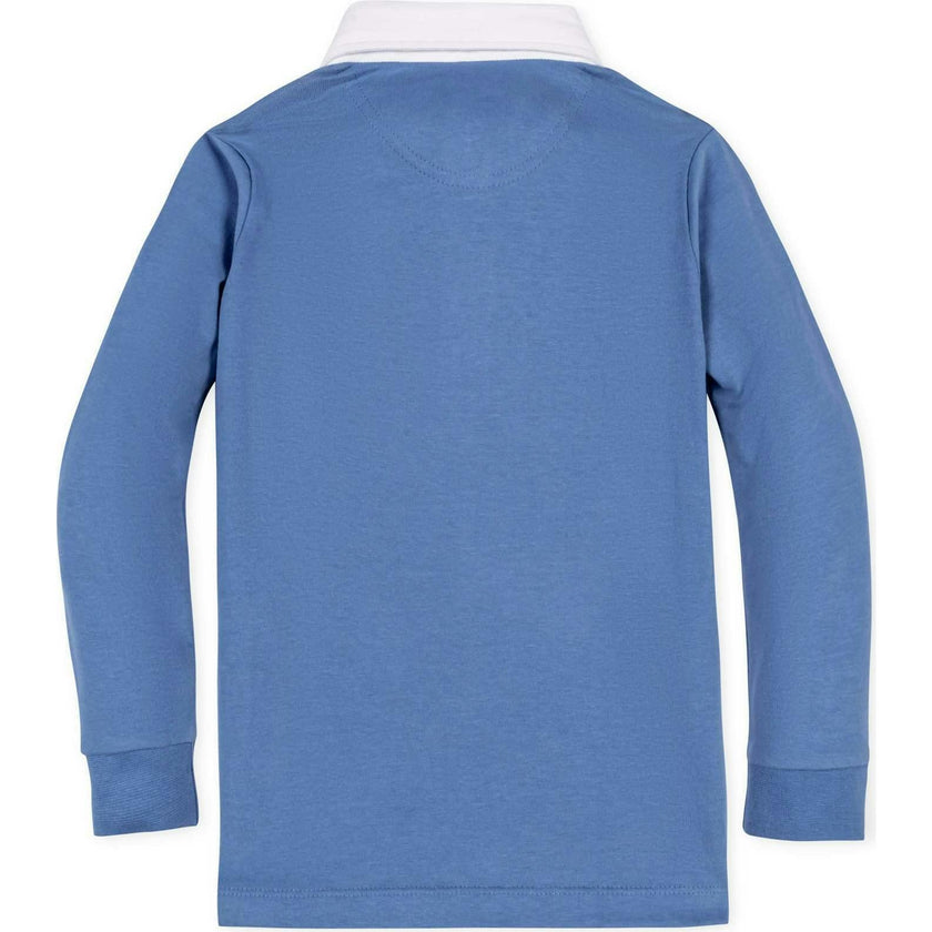 Organic Long Sleeve Rugby Shirt, Blue