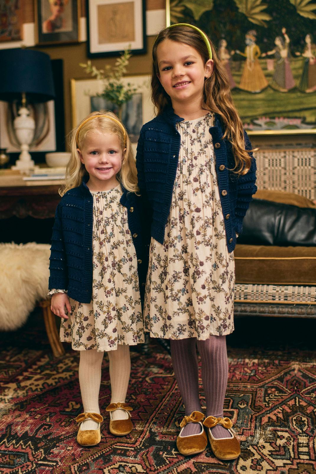 Charlotte Dress in Harvest Toile