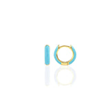 Enamel Huggie Hoop Earrings