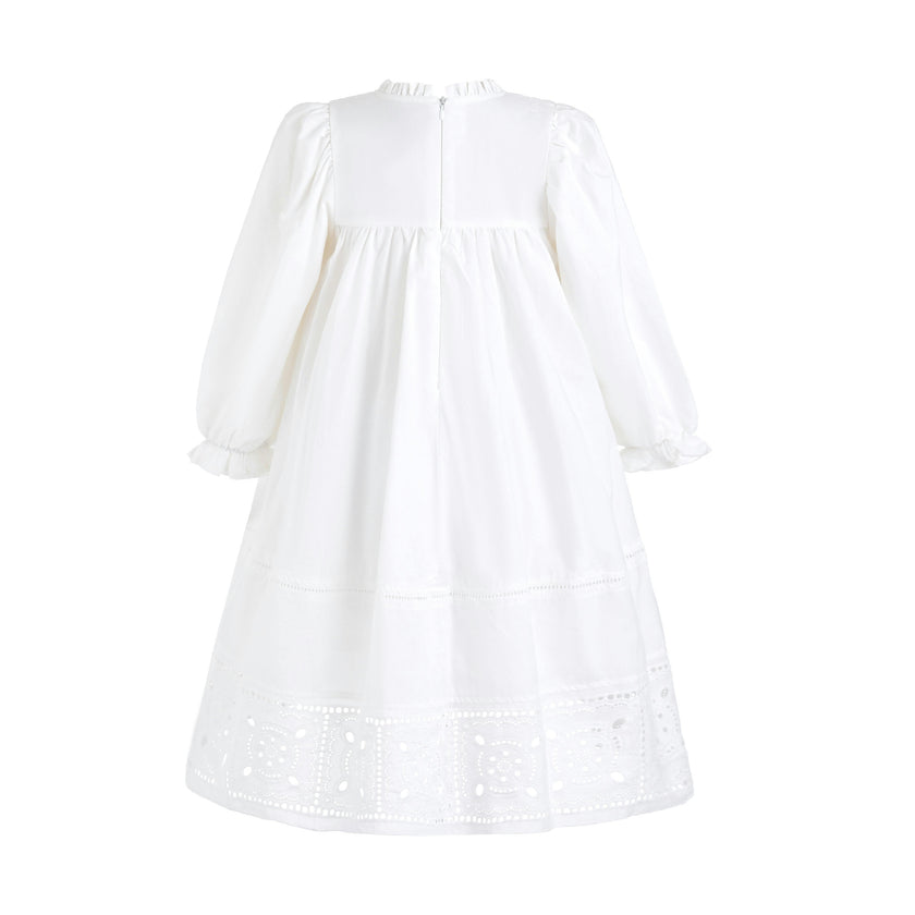 White Eyelet Embroidered Dress