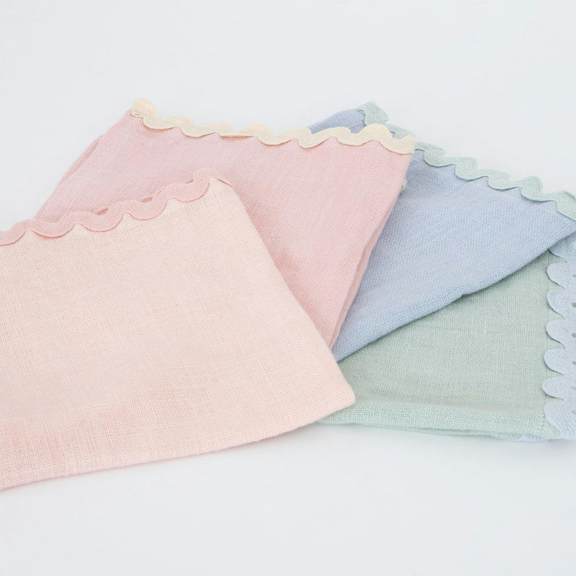 Pastel Ricrac Fabric Napkins