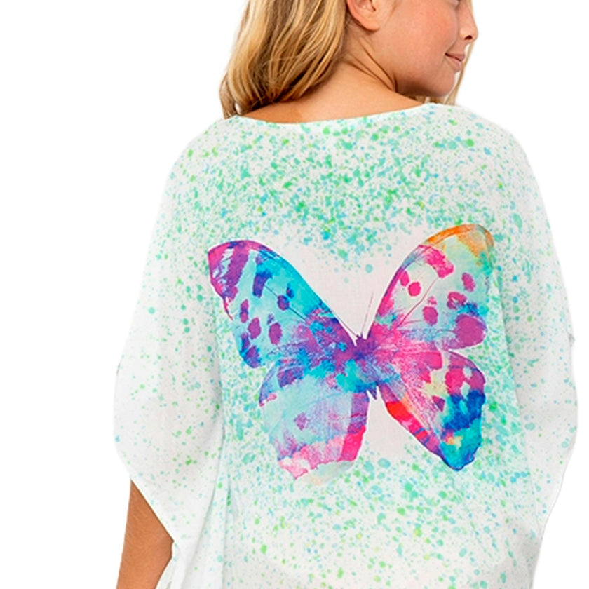 Butterfly Mint Splash Cover Up