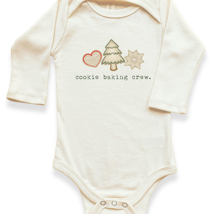 Cookie Baking Crew Organic Baby Bodysuit Long Sleeve
