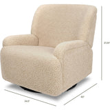 Winslow Extra Wide Recliner And Swivel Glider In Chai Shearling
