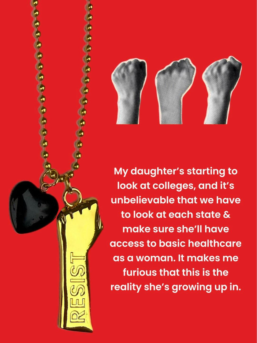 RESIST CHARM NECKLACE $2 donated to PLANNED PARENTHOOD