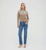 The Sonnet Cardigan - Thistle Fair Isle Taupe Marl