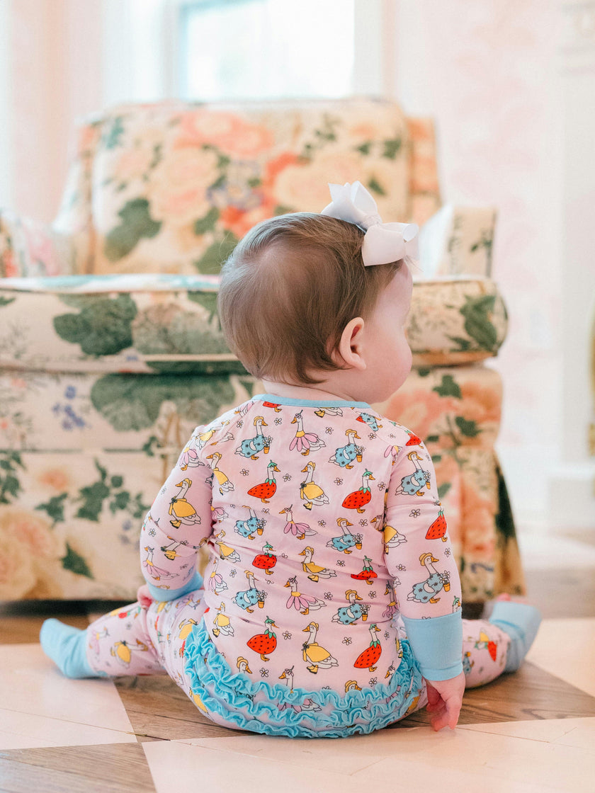 Silly Goose Bamboo Ruffle Romper