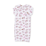 Football Cheer Nursery - Kimono Gown and Ruffle Knotted Hat