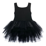 Black Solid Tutu Dress