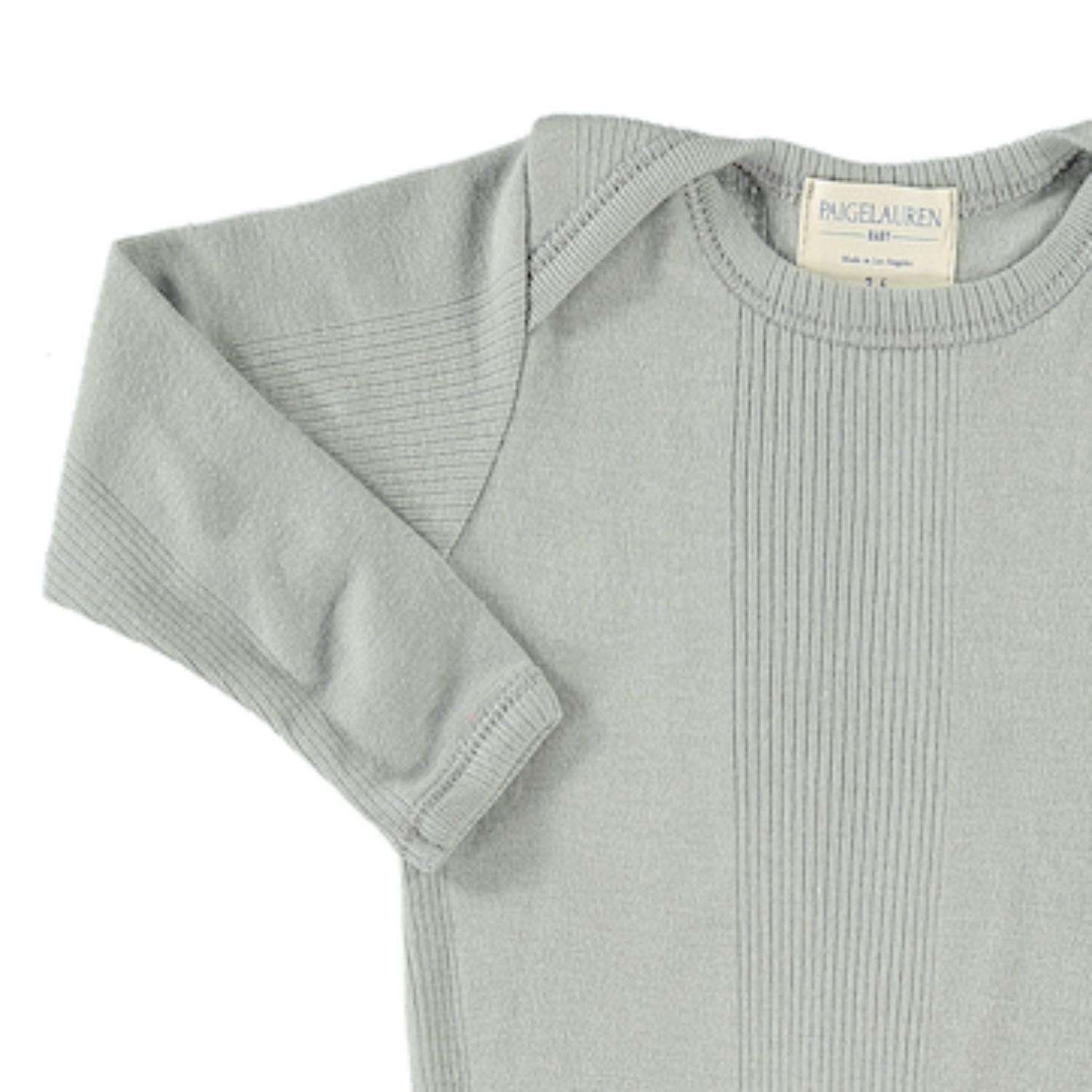 Variegated Rib Lap Tee Footie Pajama