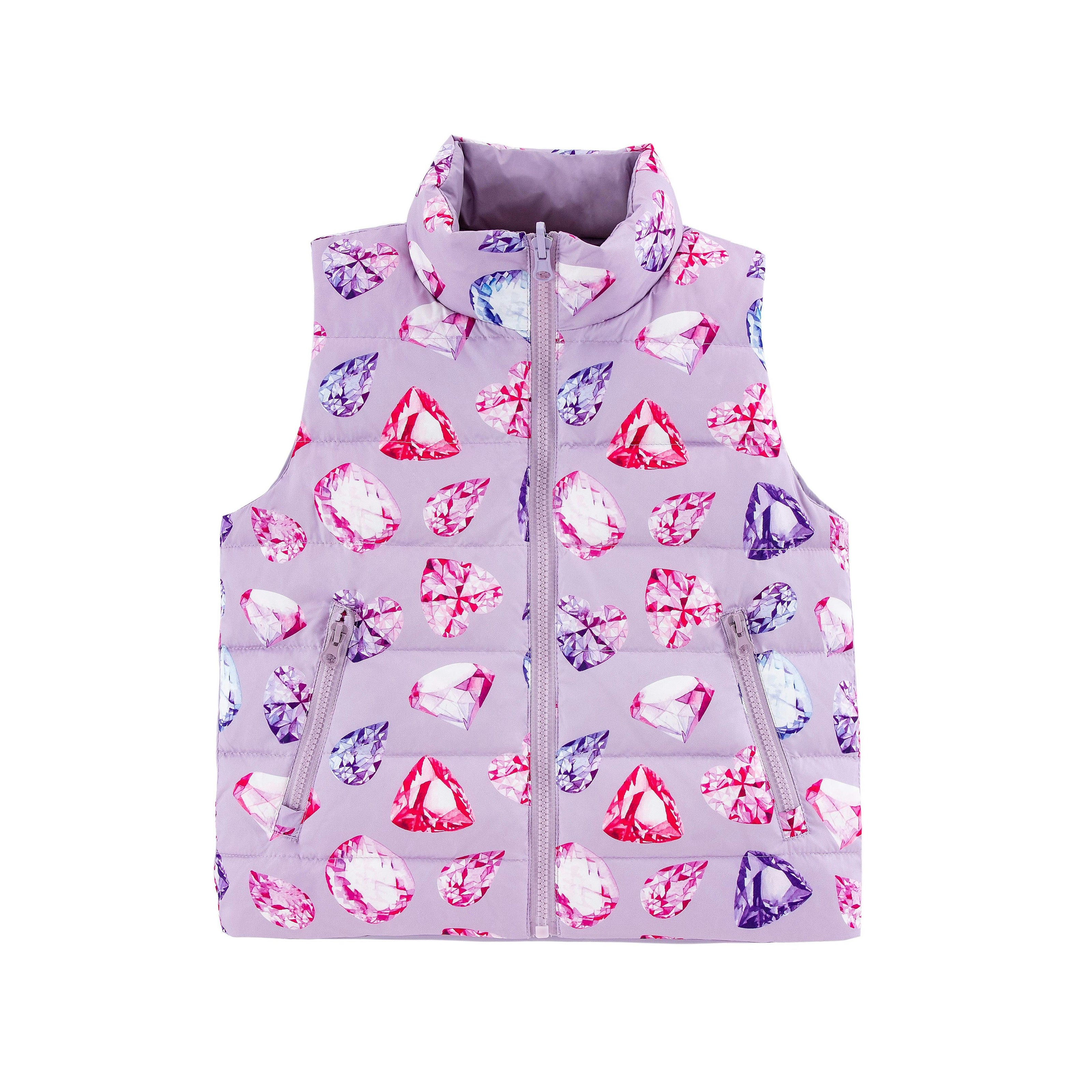 Casey Reversible Down Vest, Purple