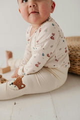 Baby Boy Long Sleeve Bodysuit in Caramel Stripe