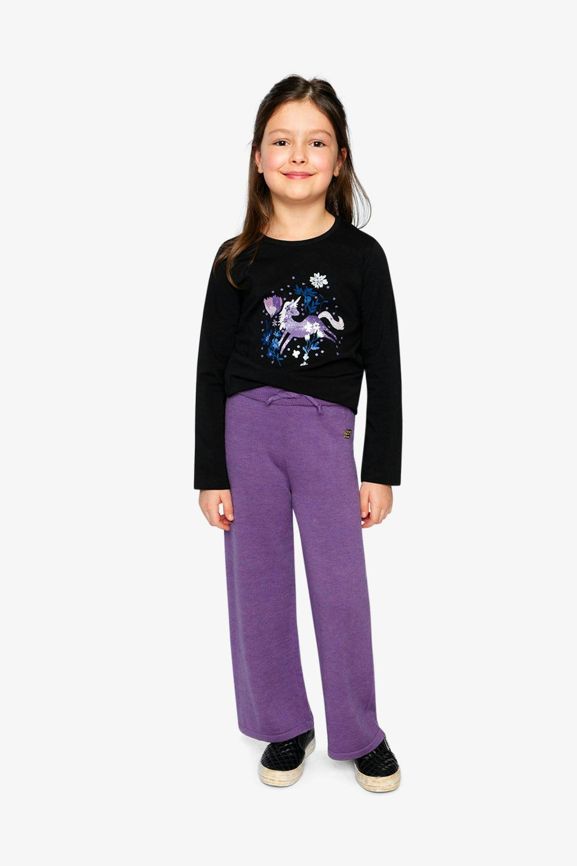 Knitted Wide Leg Pants Violet