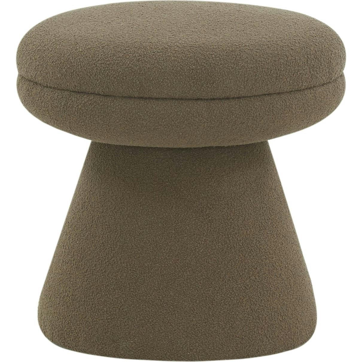 Gisella Boucle Ottoman / Dark Brown