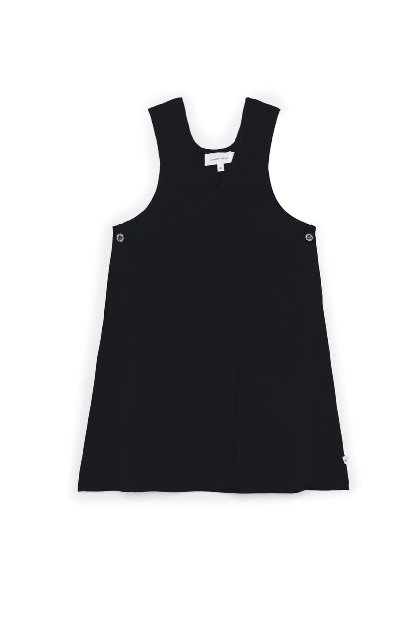 Ponte Side-Button Woven Jumper