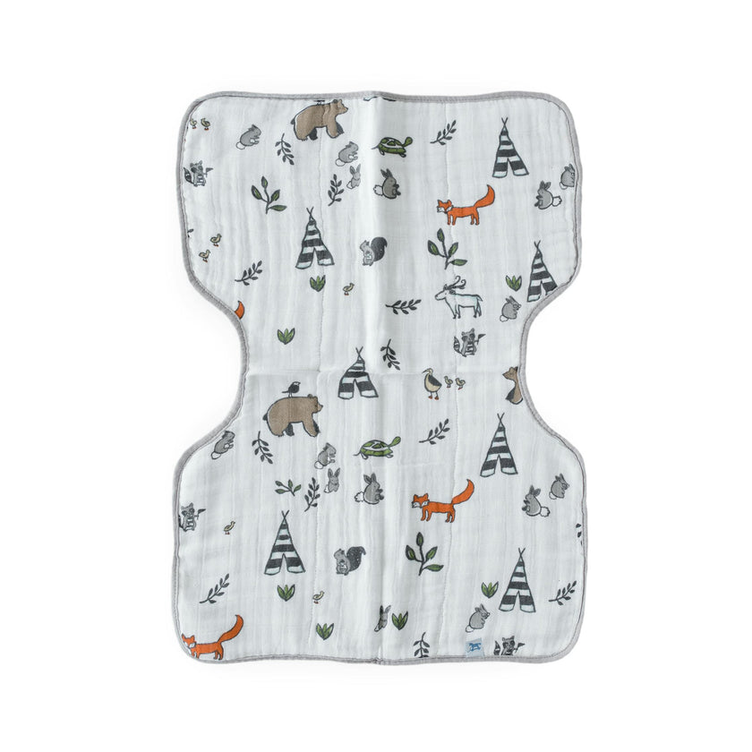 Cotton Muslin Burp Cloth - Forest Friends