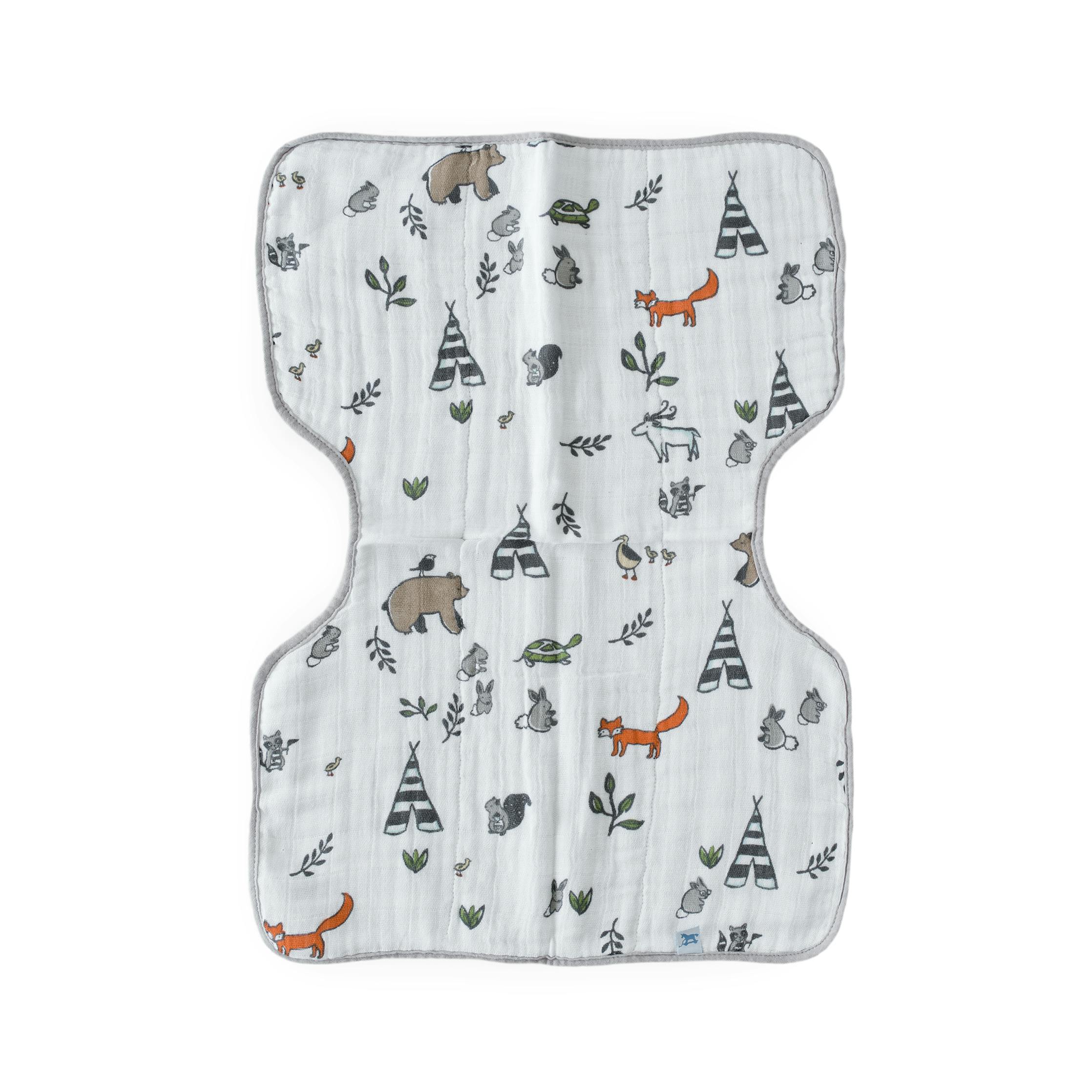 Cotton Muslin Burp Cloth - Forest Friends