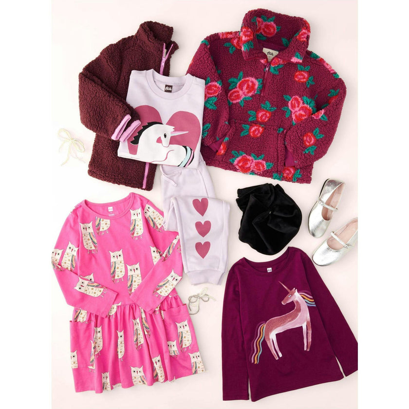 Long Sleeve Pocket Dress, Pink