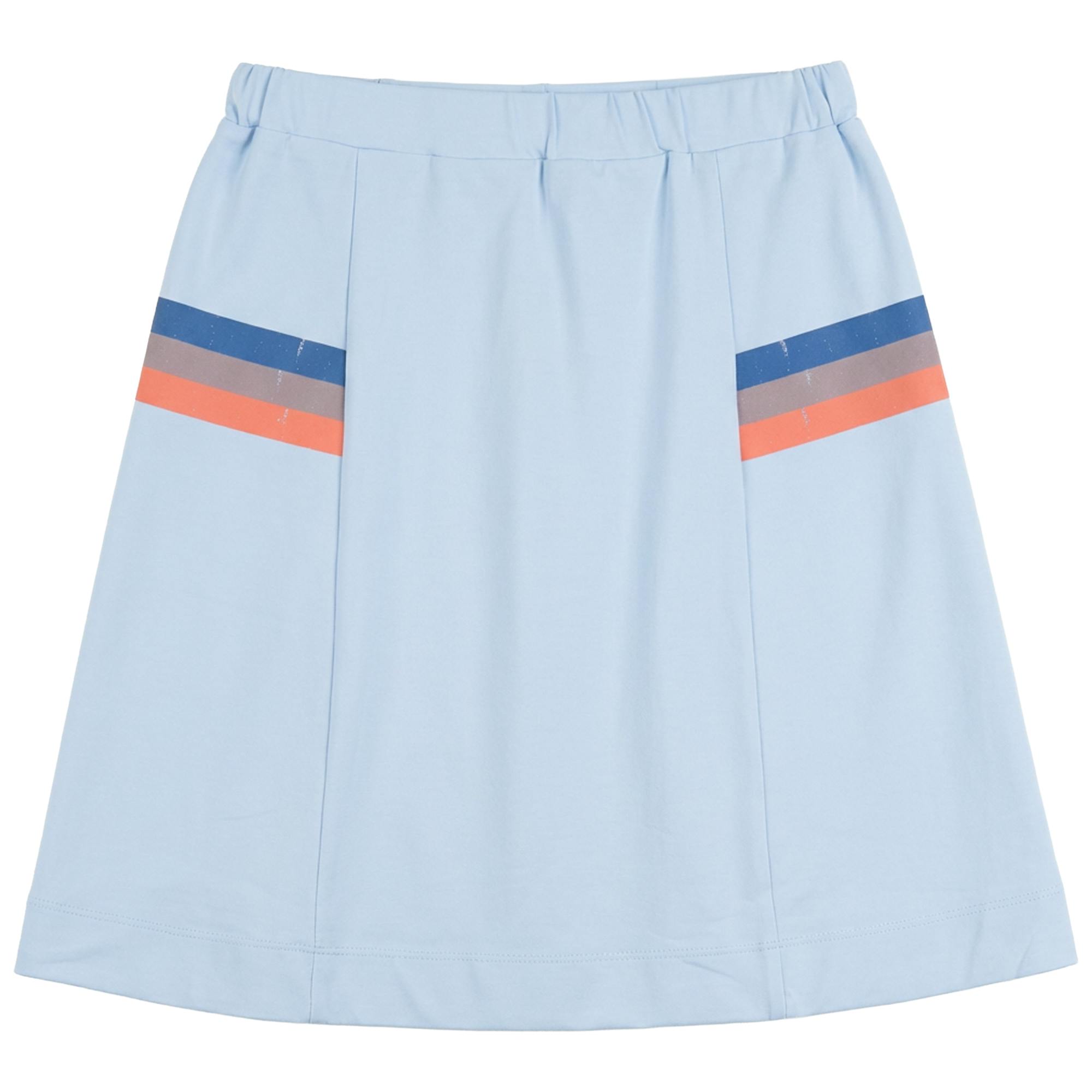 Multi Color Stripe Midi Skirt