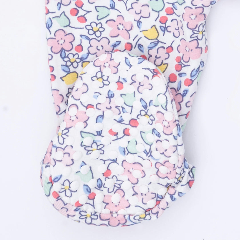 Elizabeth's Garden - 2 Way Ruffle Back Zipper Footie