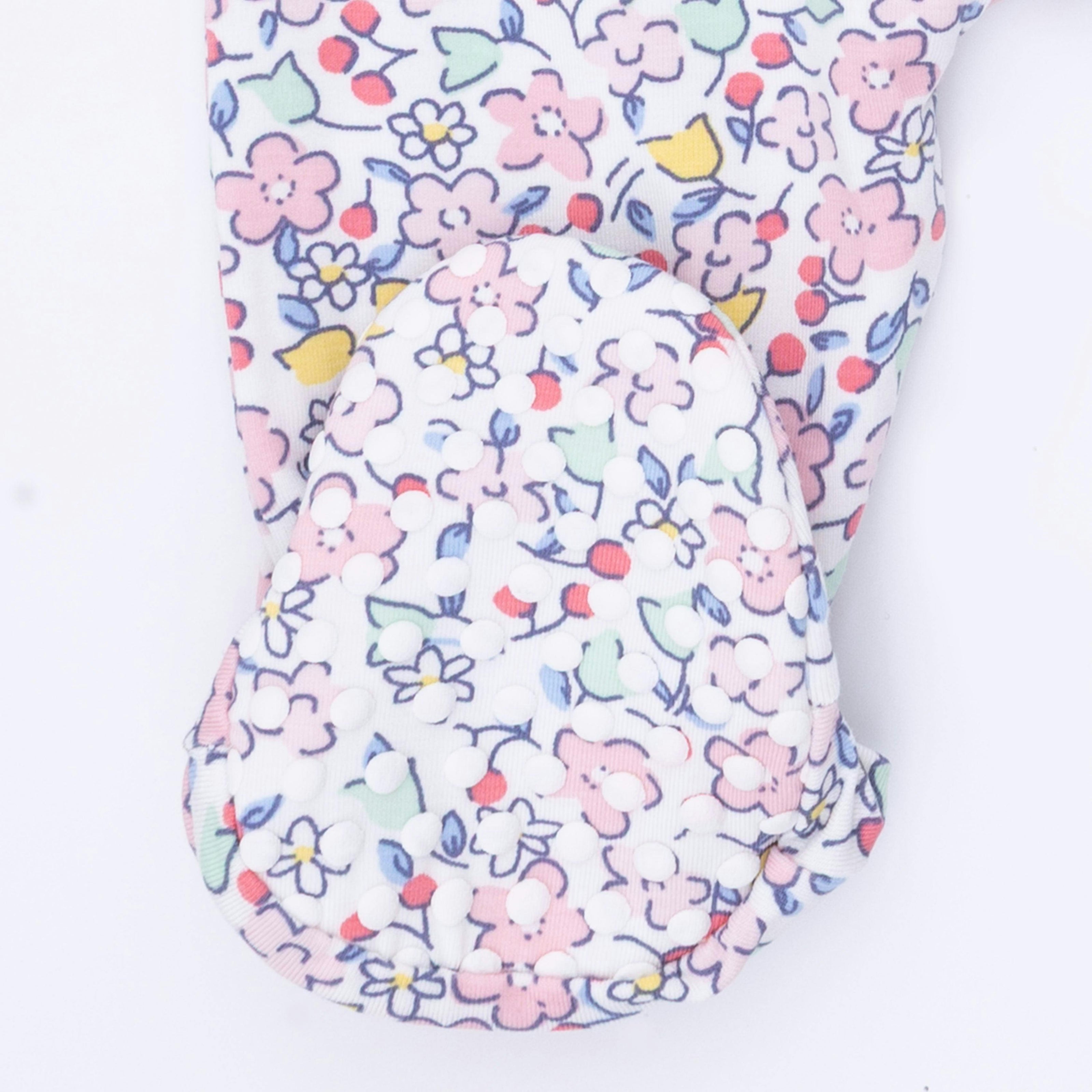 Elizabeth's Garden - 2 Way Ruffle Back Zipper Footie