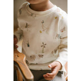 Dropped Shoulder Long Sleeve Top - On the Farm, White