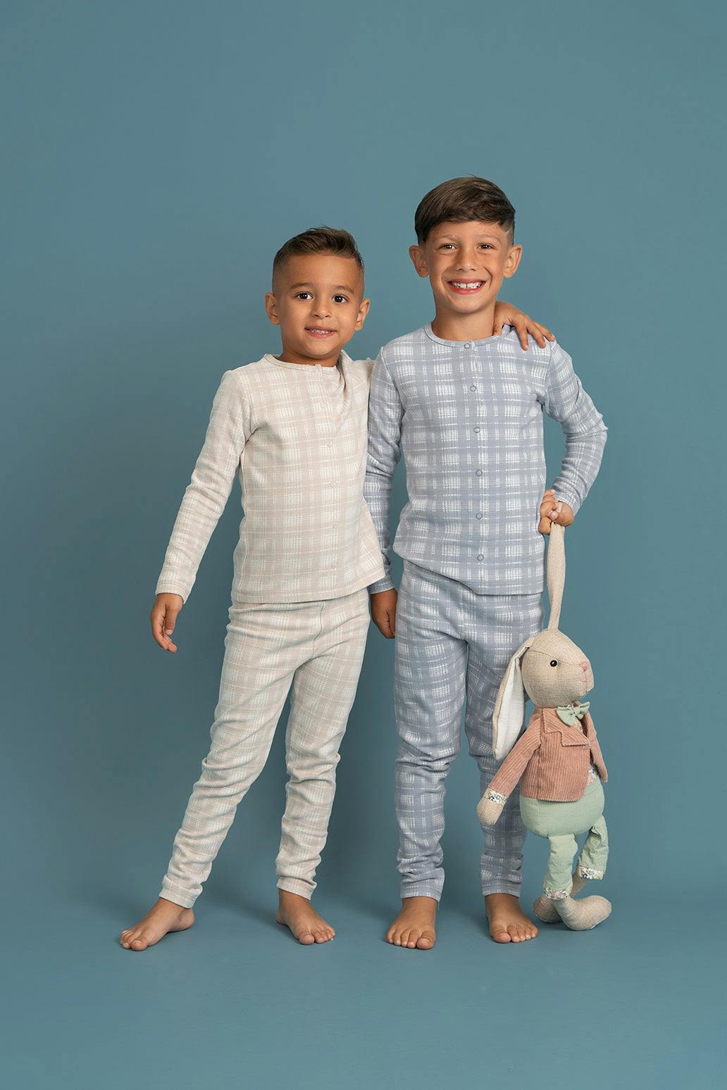 Brushed Rib Plaid 2Pc Set