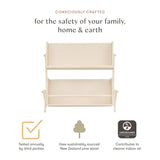 Tally Storage and Bookshelf in Washed Natural