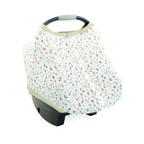 Cotton Muslin Car Seat Canopy - Garden Bees
