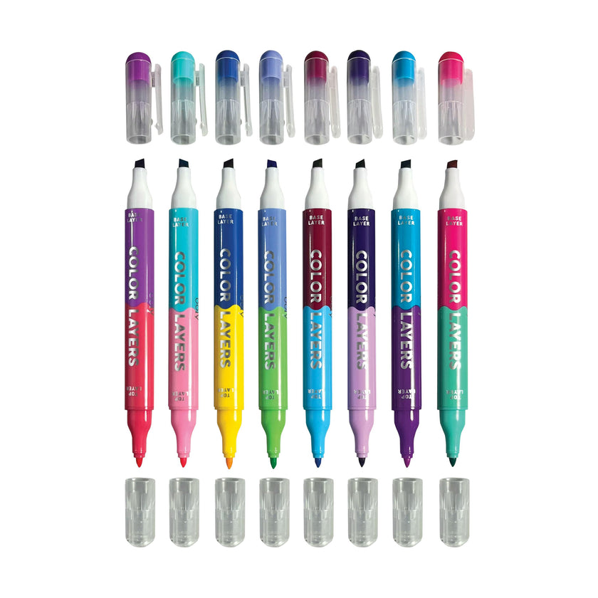 Color Layers Double Ended Layering Markers - Set of 8