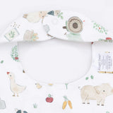 Cute Farm Animals Uni - 2 Way Zipper Footie, Swaddle  & Bandana Bib Set