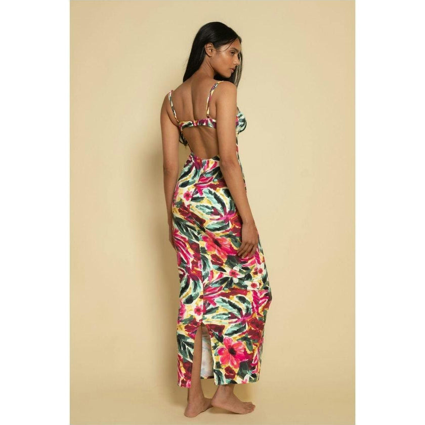 Petal Long Slip Dress