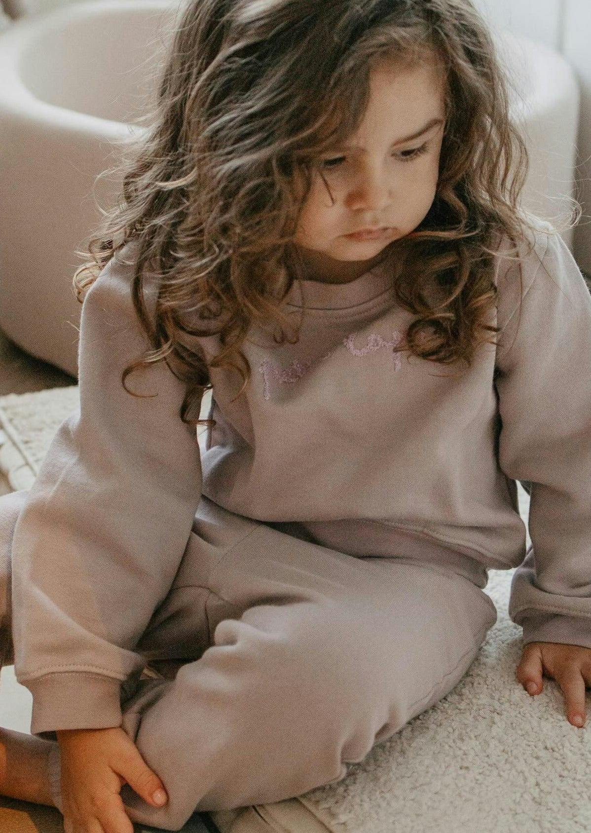 Finley | Cotton Fleece Sweatsuit Set | Petit Lapin | Bark