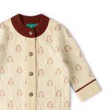 Snow Penguins Knitted Cardigan, Cream