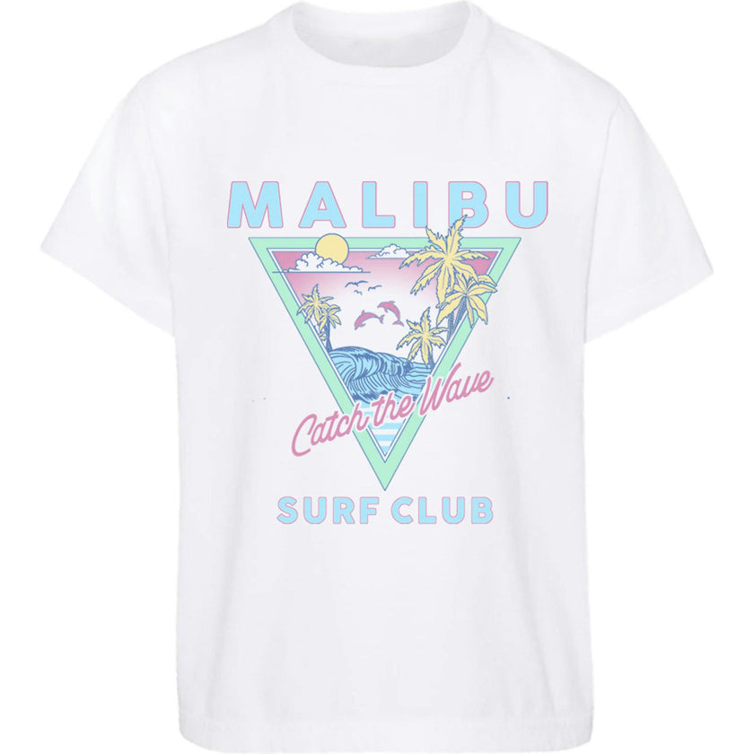 Kids White Malibu T-shirt-Unisex
