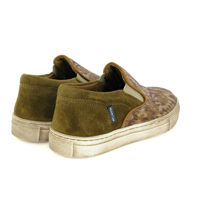 Leather Slip On Sneakers, Camel