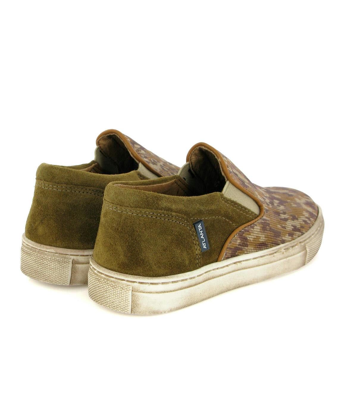 Leather Slip On Sneakers, Camel