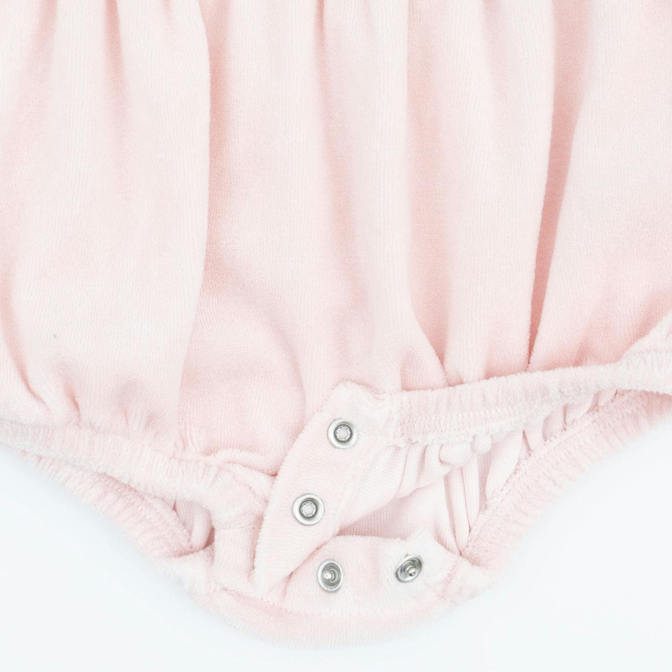 Velour Soft Pink - Velour Bubble with Peter Pan Collar