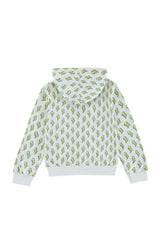 Soft Fleece Zip-up Hoodie, Yellow Lightning