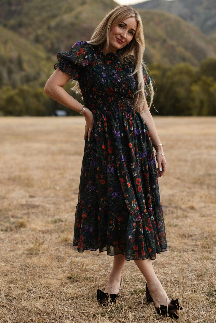 Cordelia Dress in Evergreen Vivid Meadow