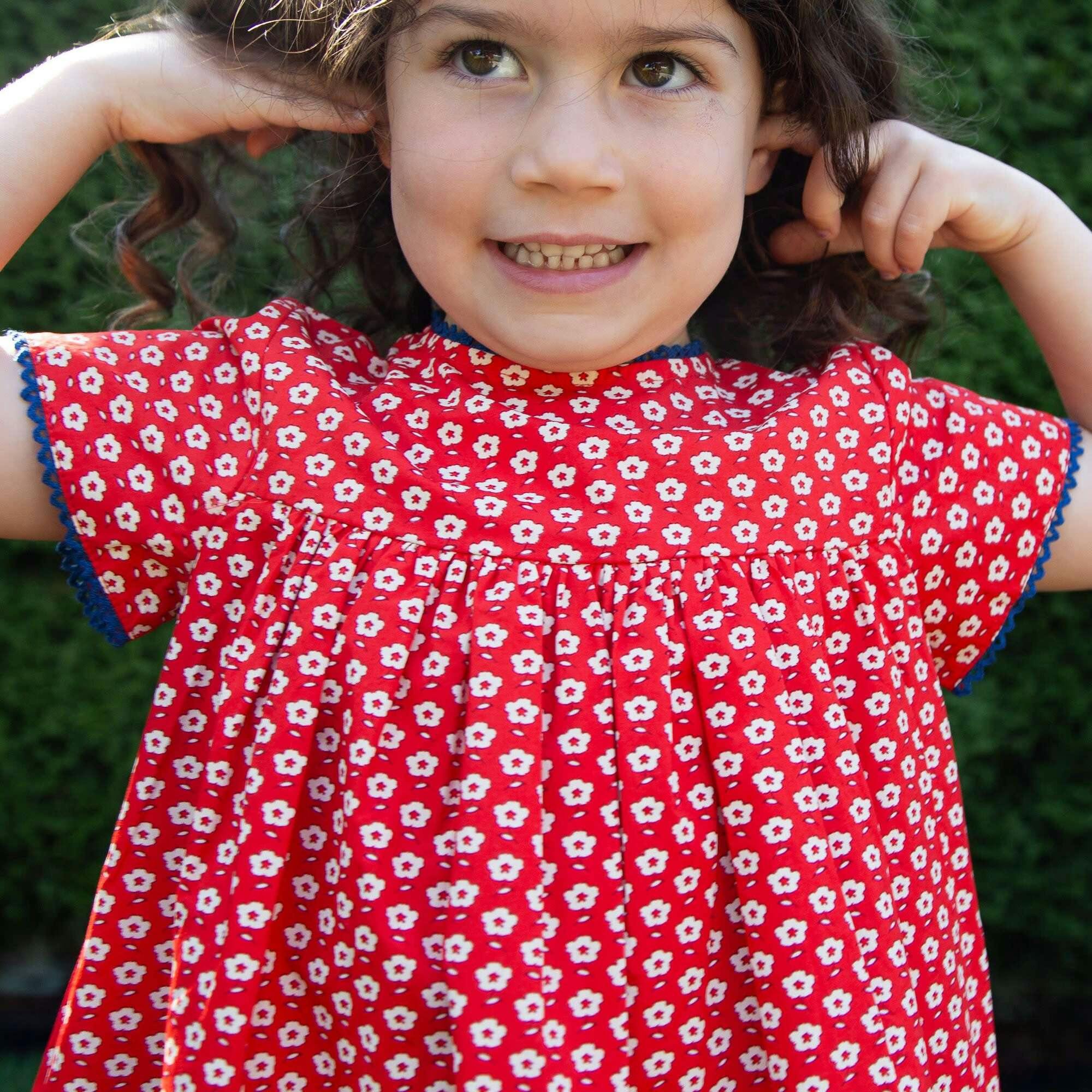 Toddler Amy dress with Lace trim