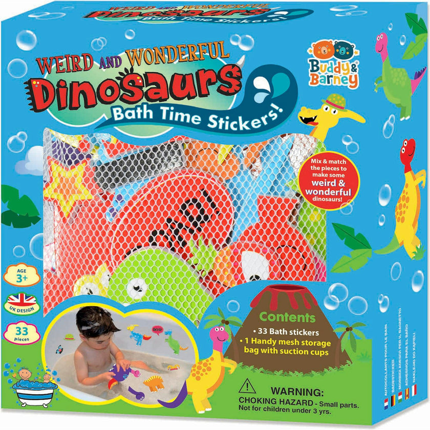 Buddy & Barney: Weird & Wonderful Dinosaurs Bath Time Stickers